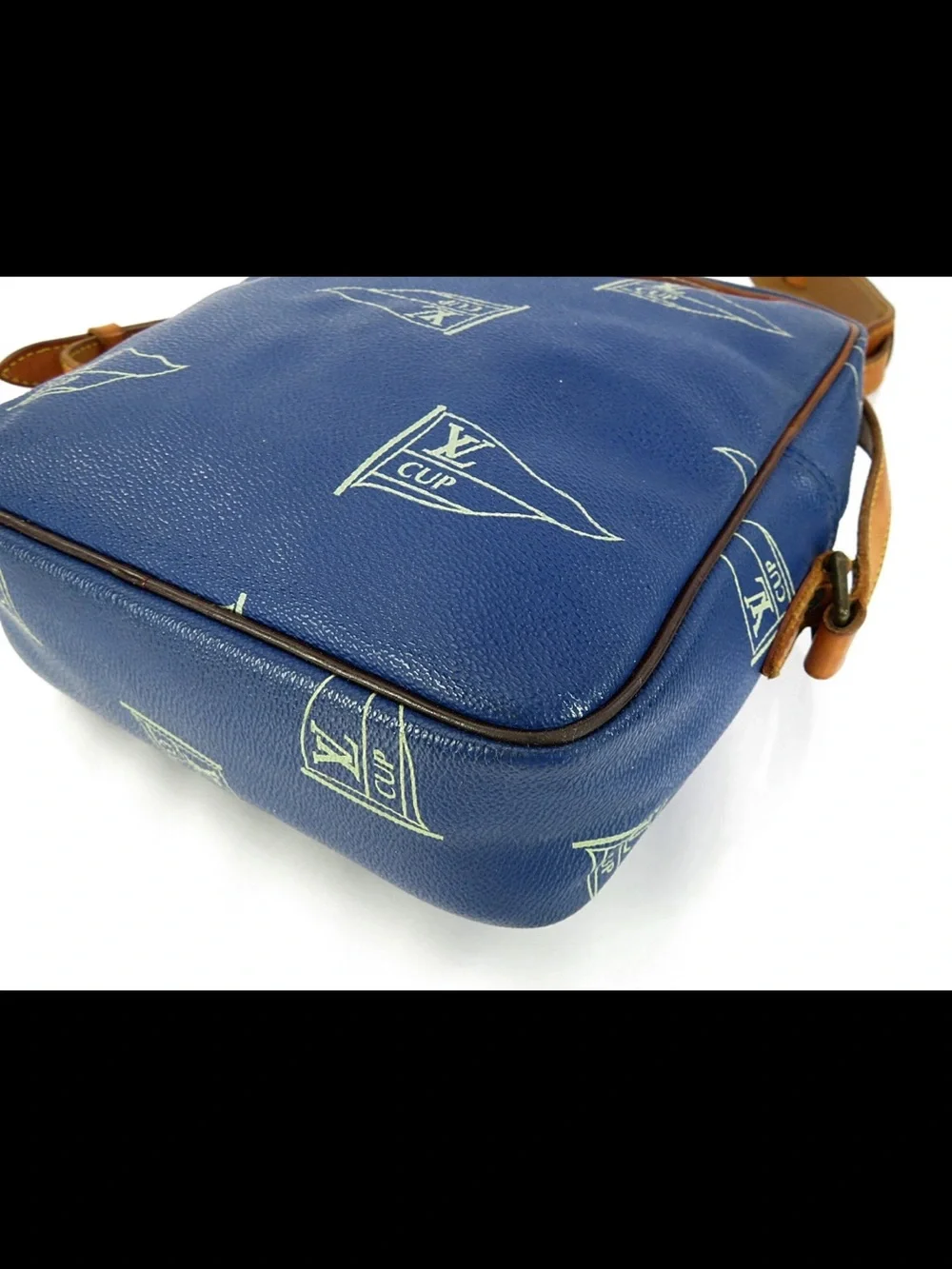 Louis Vuitton Blue & Tan LV Cup Print Messenger Bag